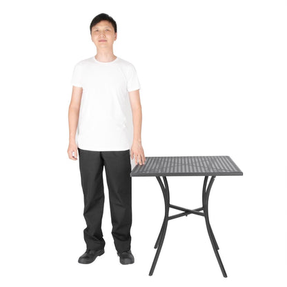 GG706 Bolero vierkante stalen bistro tafel zwart 70cm