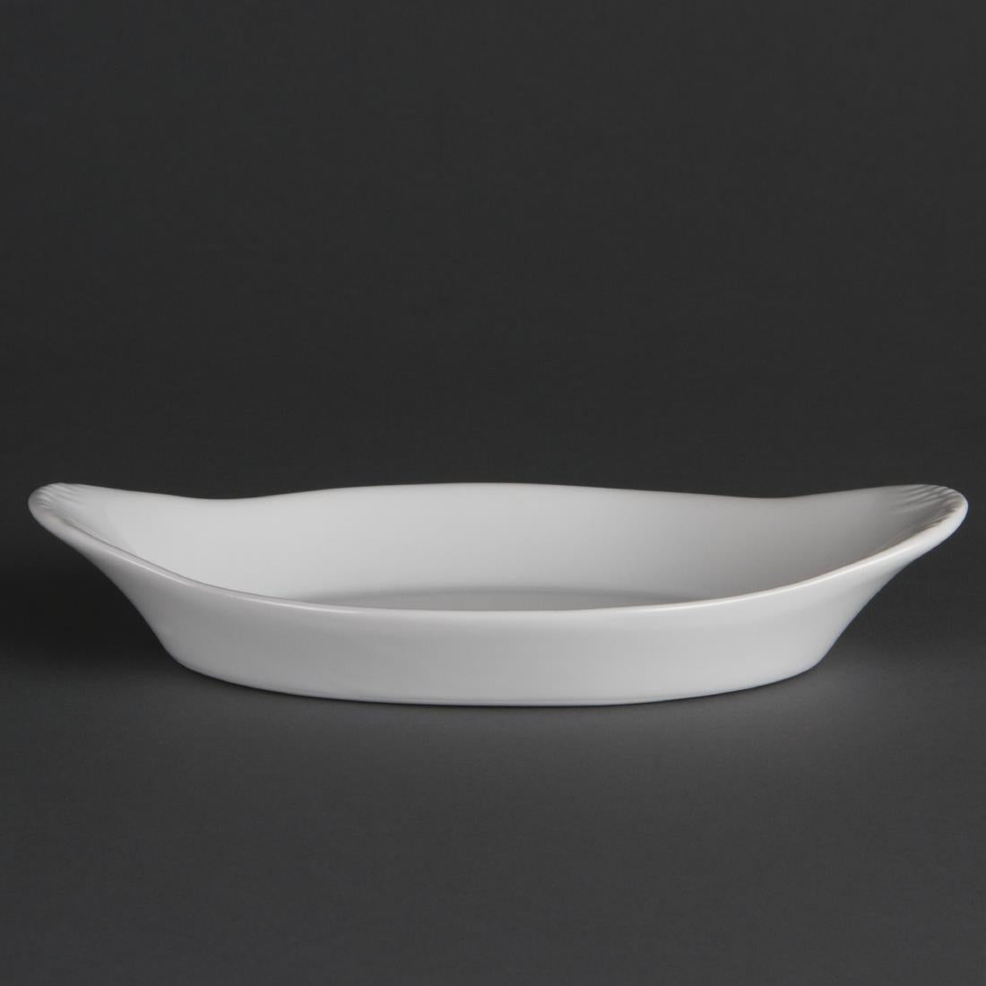 W427 Olympia Whiteware ovale gratineerschalen 23x13cm (6 stuks)