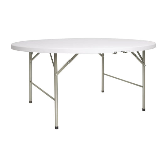 CC506 Bolero ronde klaptafel wit 153cm