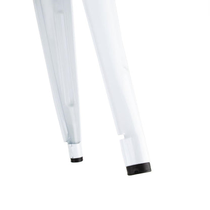 DW738 Bolero Bistro Lage Krukken Met Houten Zitkussen Wit (4 Stuks)