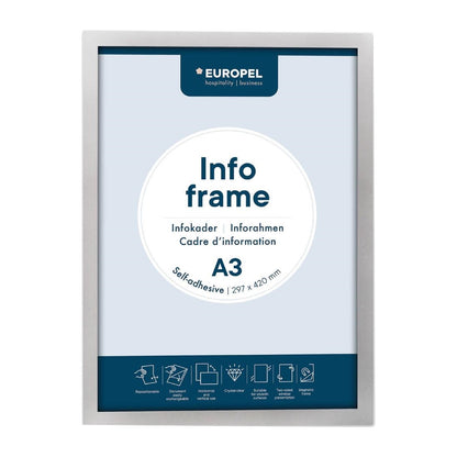 HU453 Europel Infolijst / Zelfklevende Set 2 Stuks A3 Zilver
