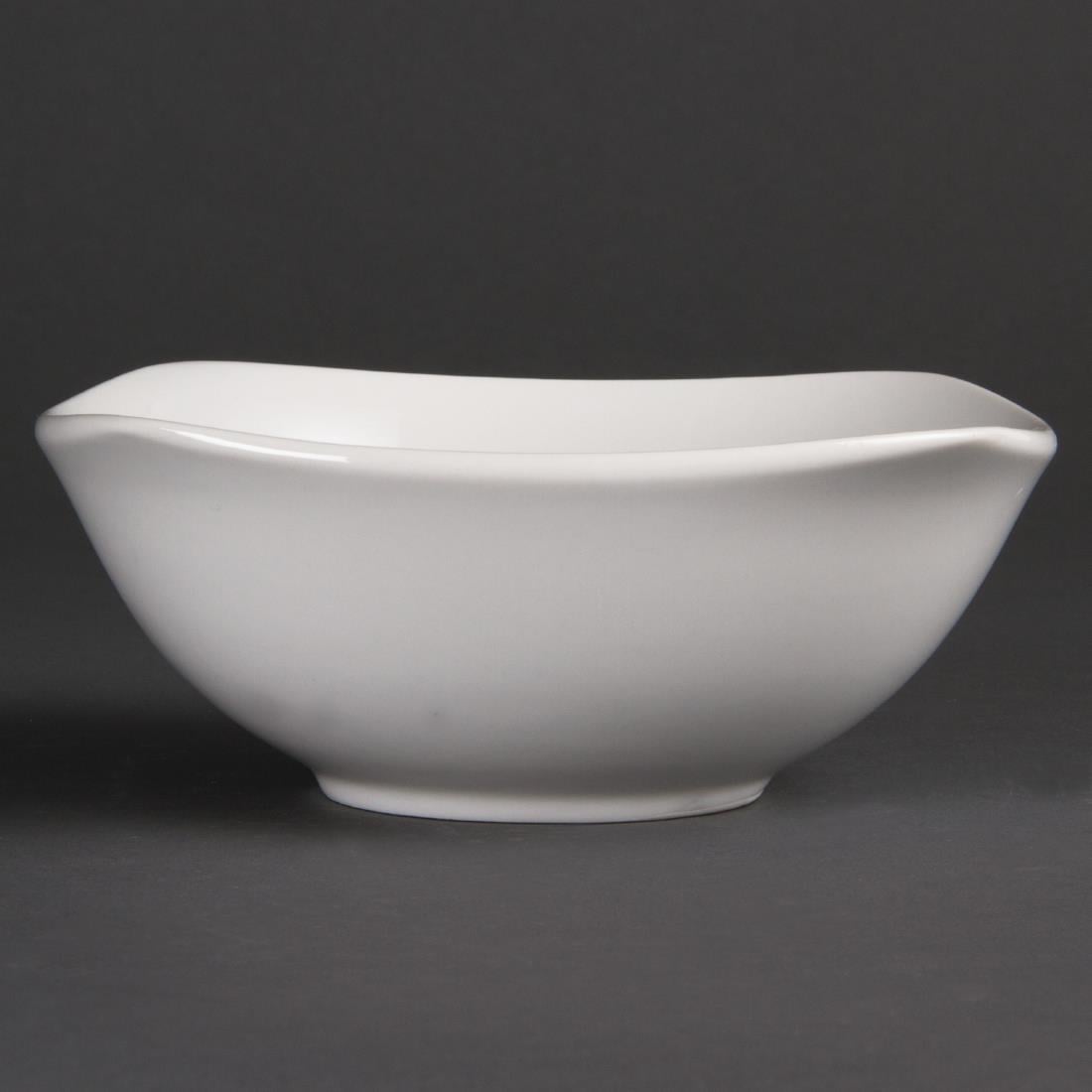 U174 Olympia Whiteware Afgeronde Vierkante Schalen 18cm (12 Stuks)