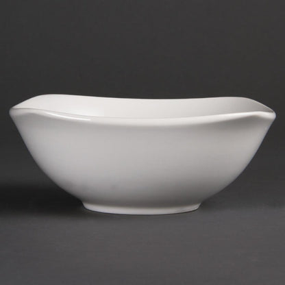 U174 Olympia Whiteware Afgeronde Vierkante Schalen 18cm (12 Stuks)