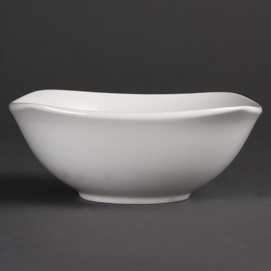 U174 Olympia Whiteware Afgeronde Vierkante Schalen 18cm (12 Stuks)
