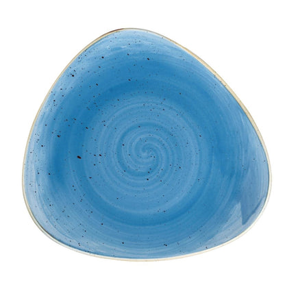 DF770 Churchill Stonecast Cornflower Blue Driehoekig Bord 22.9cm (12 stuks)