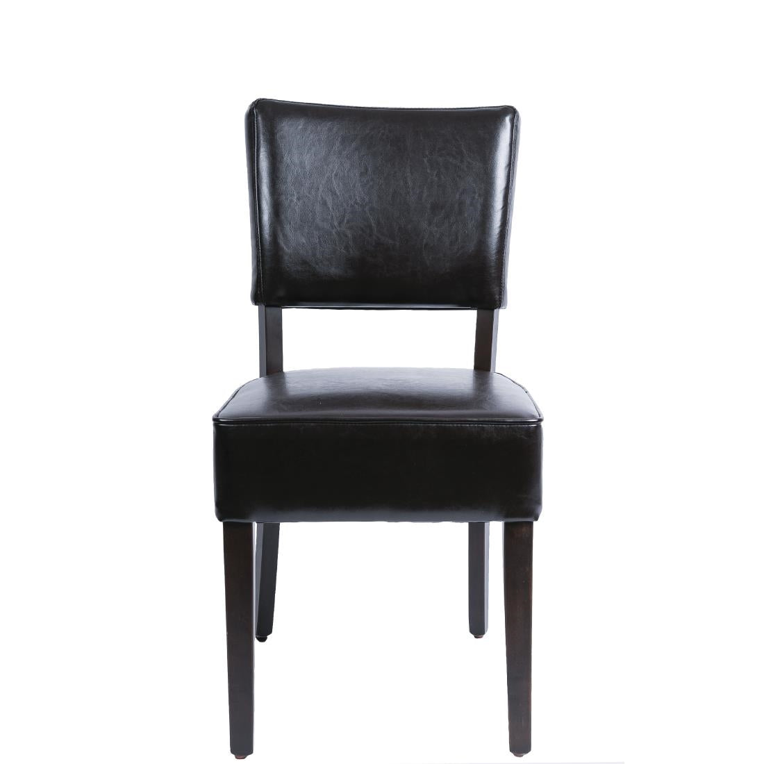 GF957 Bolero robuuste kunstlederen stoel donkerbruin (2 stuks)