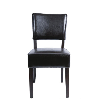 GF957 Bolero robuuste kunstlederen stoel donkerbruin (2 stuks)