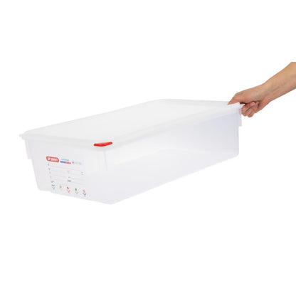 T991 Araven GN 1/1 voedselbak met deksel 21Ltr (4 stuks)