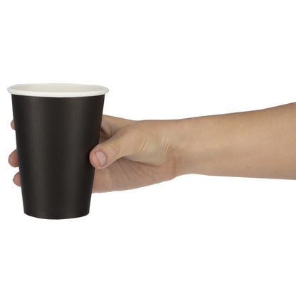 GF043 Fiesta Recyclable koffiebekers enkelwandig zwart 34cl (50 stuks)