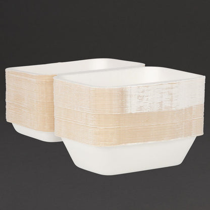 DW248 Fiesta Compostable bagasse maaltijddozen 182mm (250 stuks)