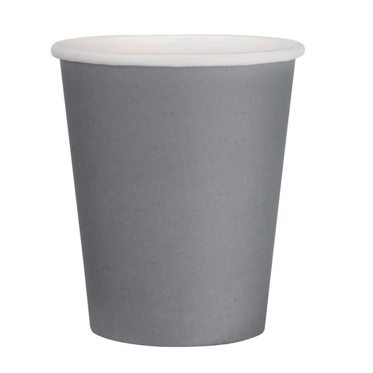GP415 Fiesta Recyclable koffiebekers enkelwandig blauwgrijs 225ml (1000 stuks)