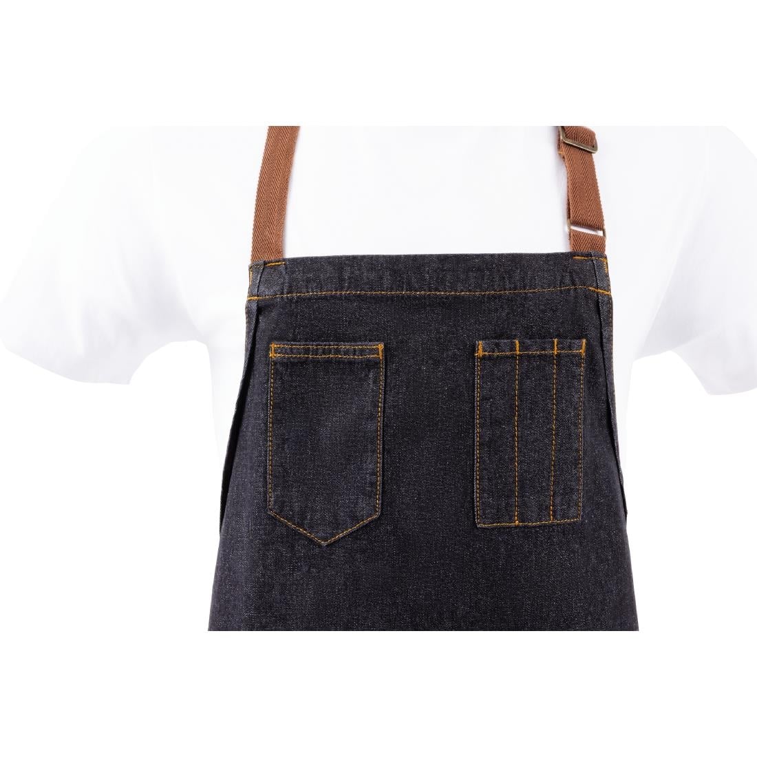 B721 Chef Works Urban Memphis kort schort indigo