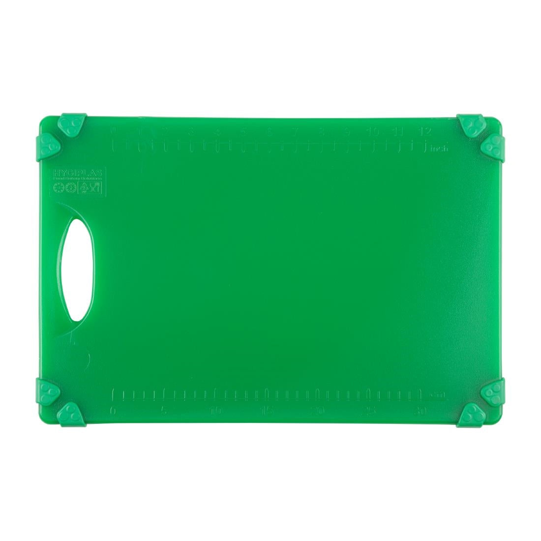 HW004 Hygiplas Commerciële Grip Snijplank Groen 458X306Mm