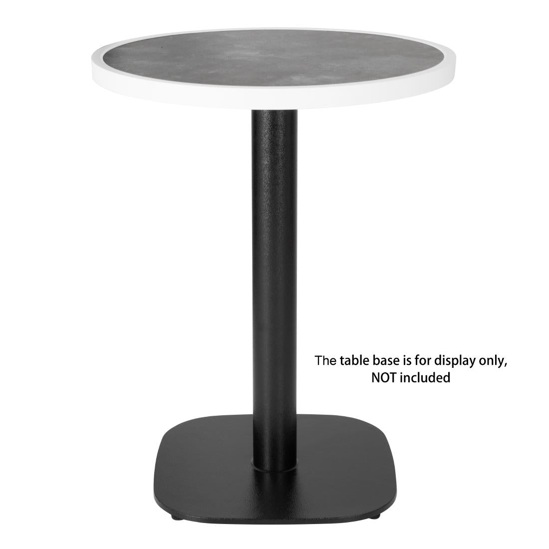 DL488 Bolero Rond Tafelblad Van Glasvezel, Donker Steeneffect, 580mm