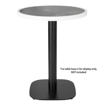 DL488 Bolero Rond Tafelblad Van Glasvezel, Donker Steeneffect, 580mm