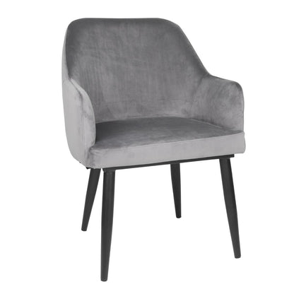 FX071 Bolero Lia Velvet stoelen grijs (2 stuks)