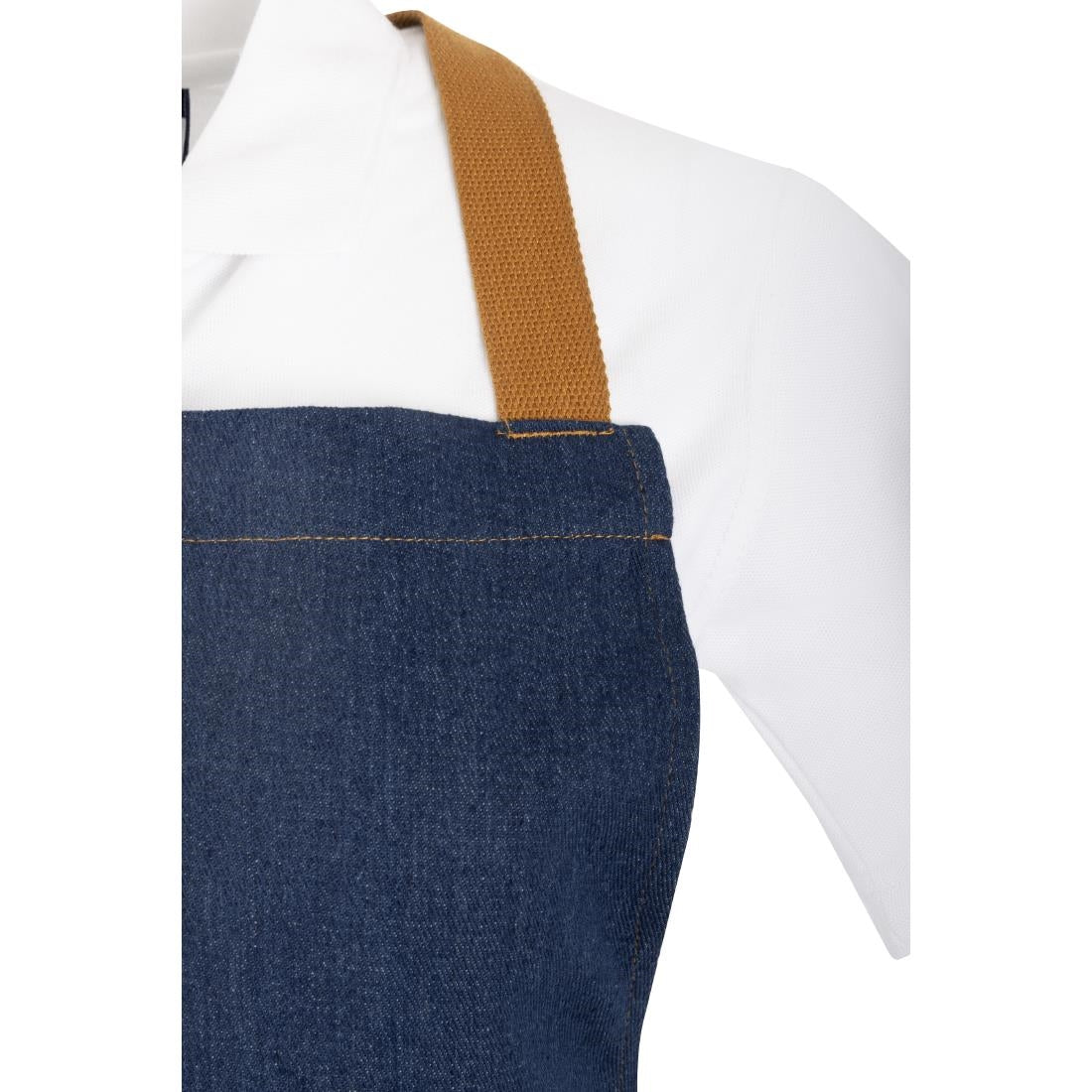 BA159 Southside Schort Denim Blauw Met Bruine Bandjes