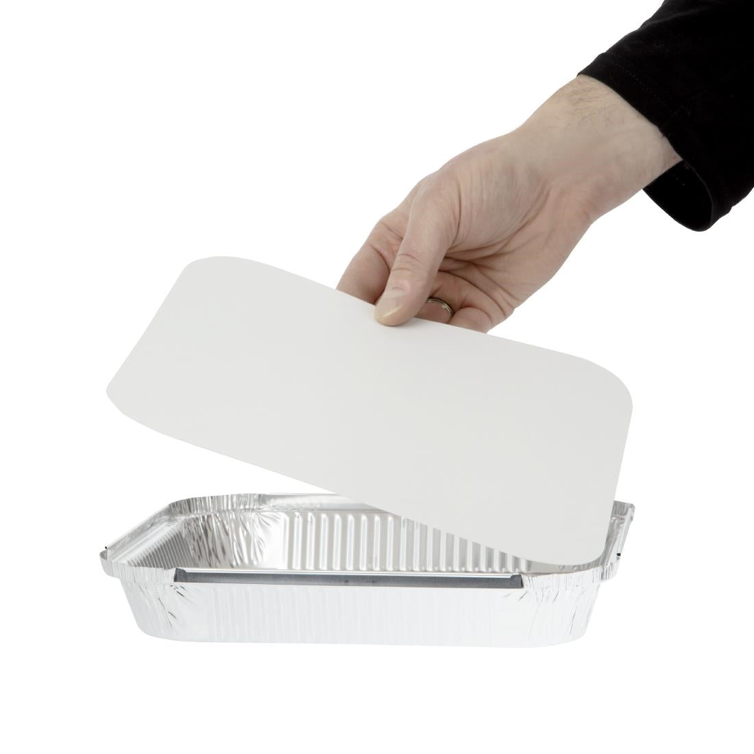 FJ855 Papieren deksel voor diepe en ondiepe aluminium bakjes (200 stuks)