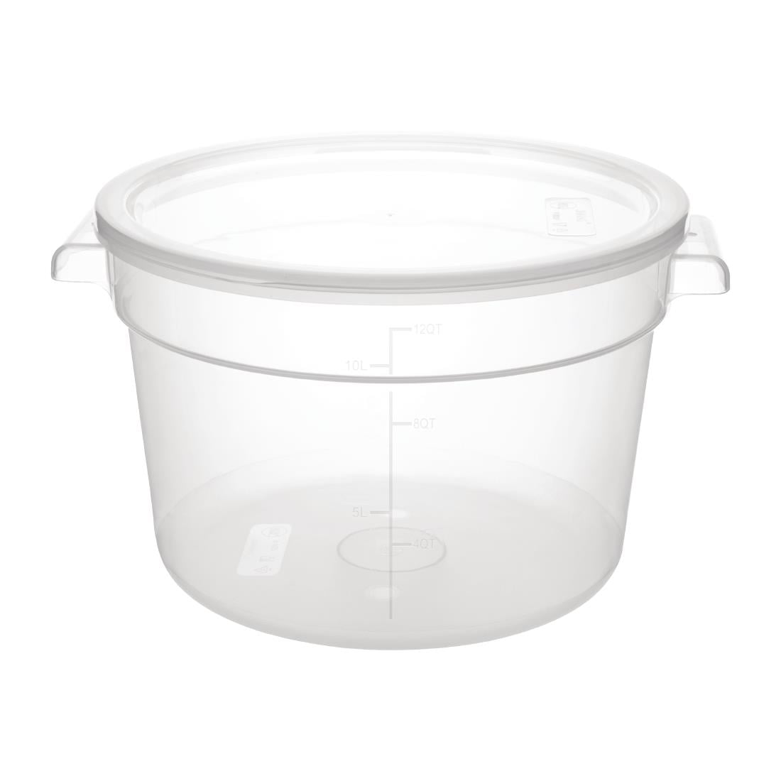 DJ961 Vogue polypropyleen ronde vershoudbak 10Ltr