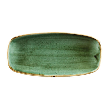 FC154 Churchill Stonecast Samphire Green Chefs Ovaal Bord 27 x 12.7cm (12 stuks)