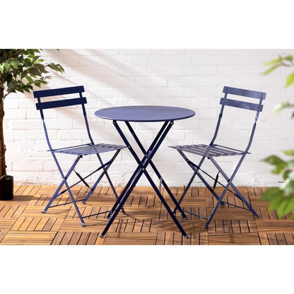 FU541 Bolero Perth Pavement Style Klapstoelen Donker Marineblauw (2 stuks)