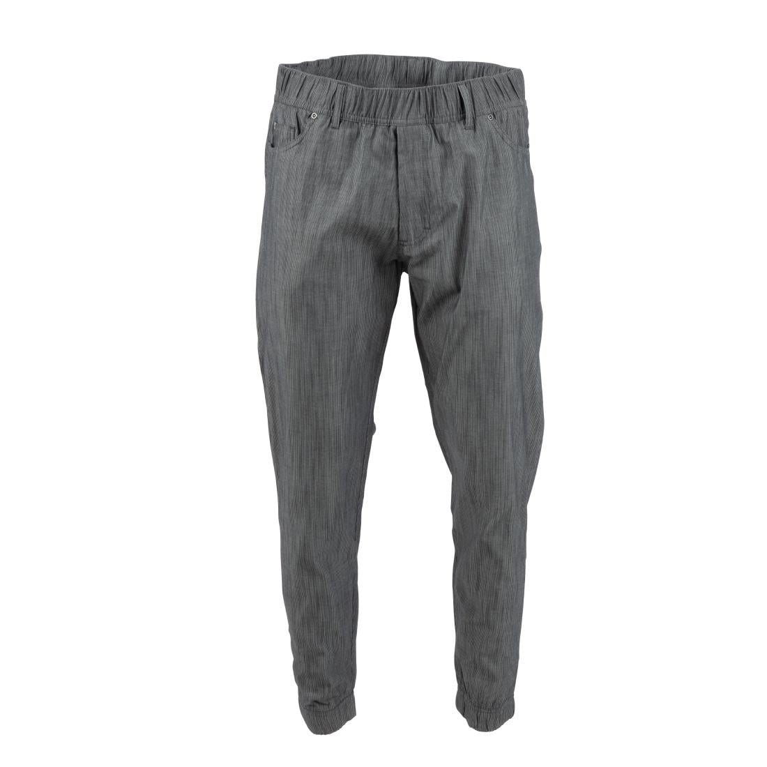 BB300-S Chef Works Urban Jogger 257 koksbroek zwart-wit fijn gestreept S