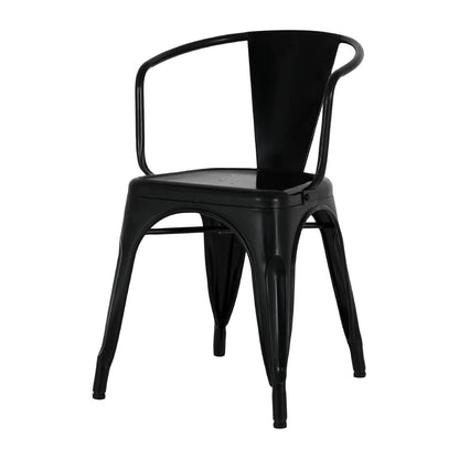 HZ806 Bolero Bistro Curve Armstoelen Zwart (4 stuks)