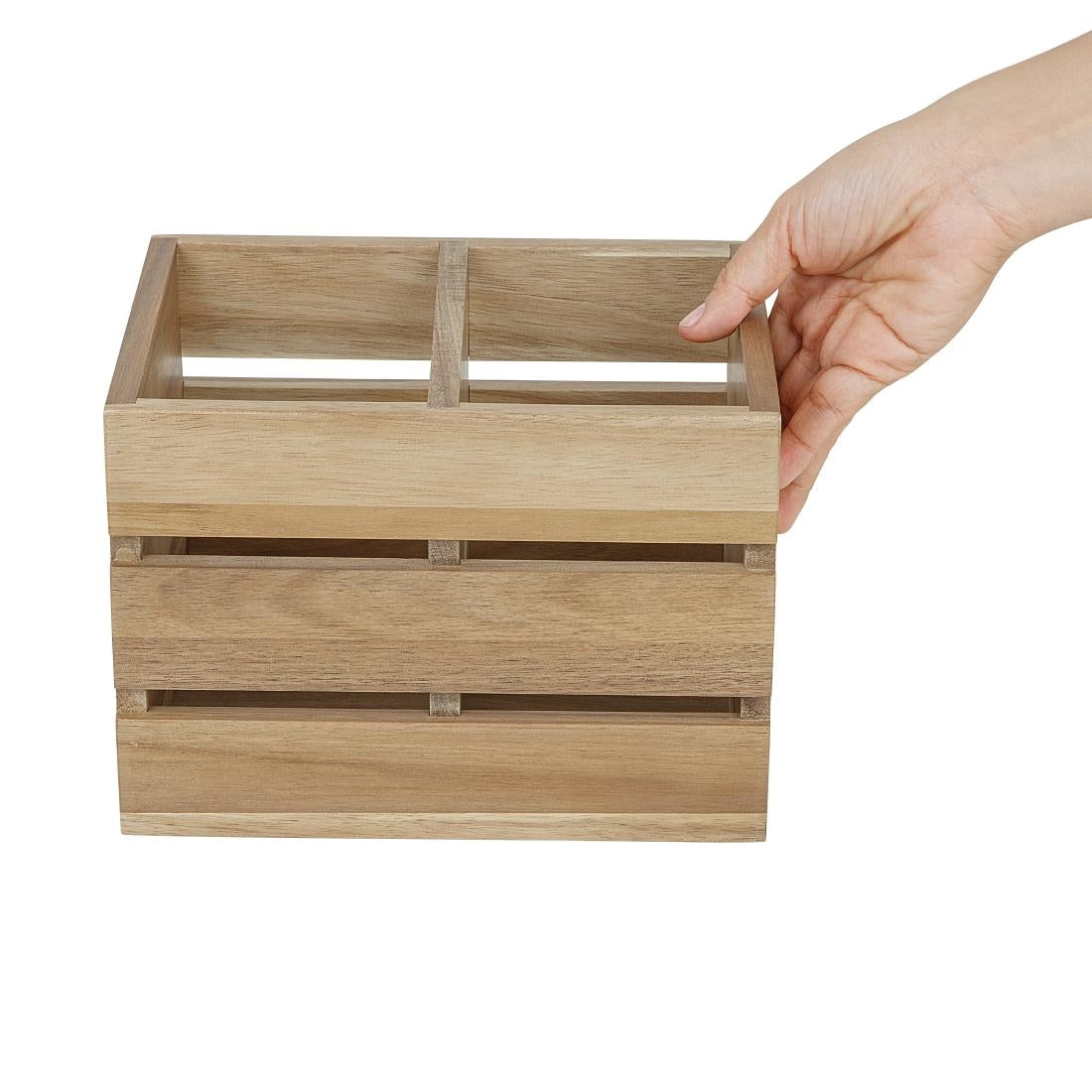 HX387 Olympia Tafelorganisator Acaciahout 210x160x150mm