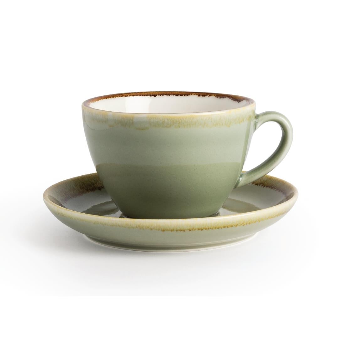 GP480 Olympia Kiln cappuccinokopjes mosgroen 34cl (6 stuks)