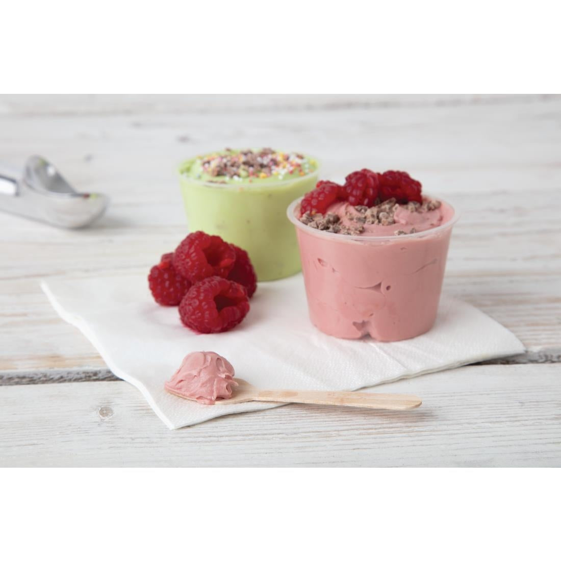 DK399 Fiesta Compostable biologisch afbreekbare houten ijslepels (100 stuks)