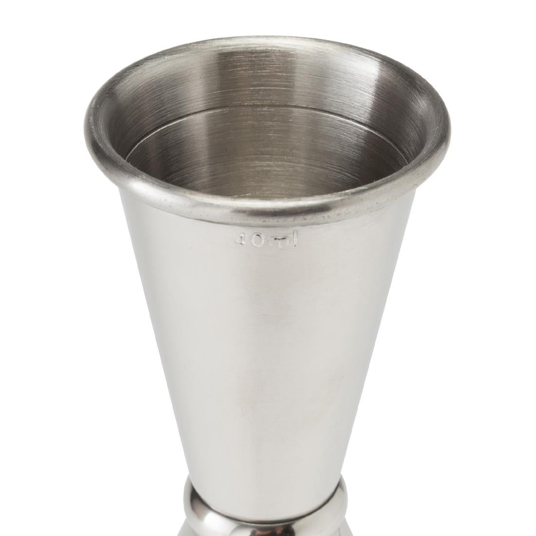 CZ350 Beaumont RVS Gestreepte Jigger Maat 20ml/40ml