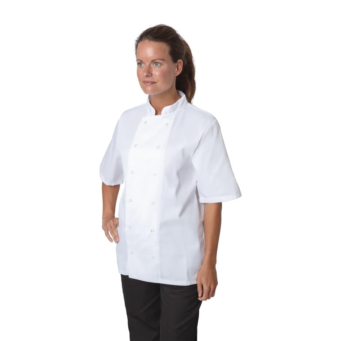 SA822 Whites Boston Unisex Koksbuis Wit M (5 stuks)