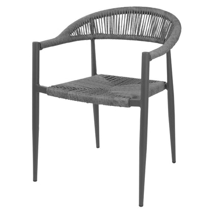 HZ590 Bolero Eden PE gevlochten rattan outdoor armstoelen antraciet (4stuks)