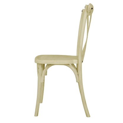 HW282 Bolero Manhattan Kruisrug Harsstoelen Naturel (4 stuks)