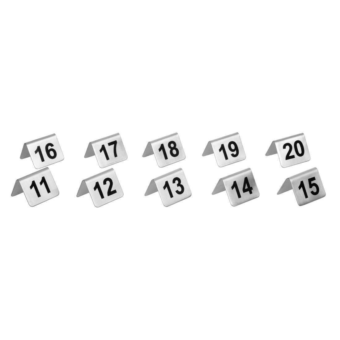 U047 Olympia RVS tafelnummers 11-20 (10 stuks)