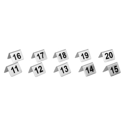 U047 Olympia RVS tafelnummers 11-20 (10 stuks)