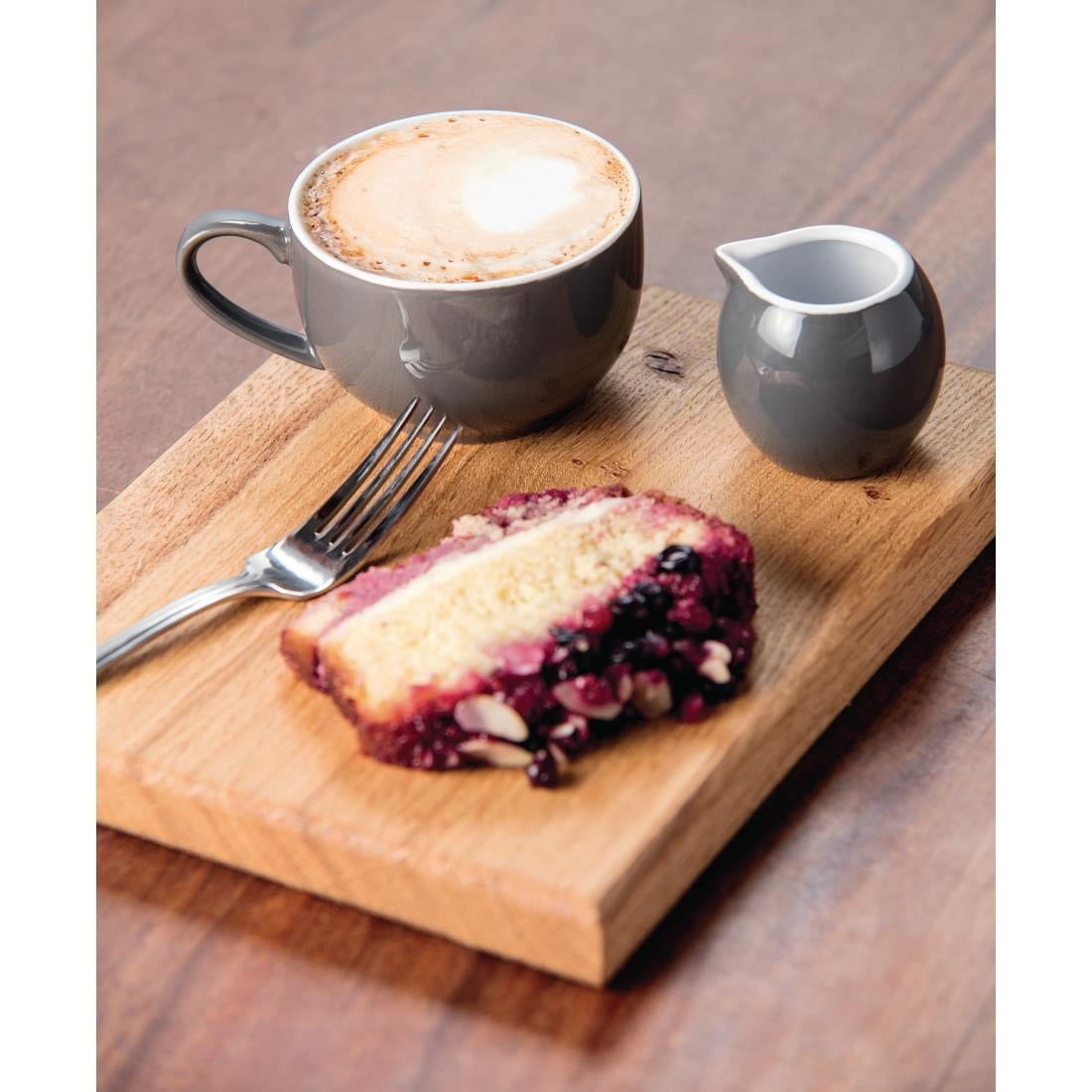 GK078 Olympia Café cappuccino koppen donkergrijs 340ml (12 stuks)