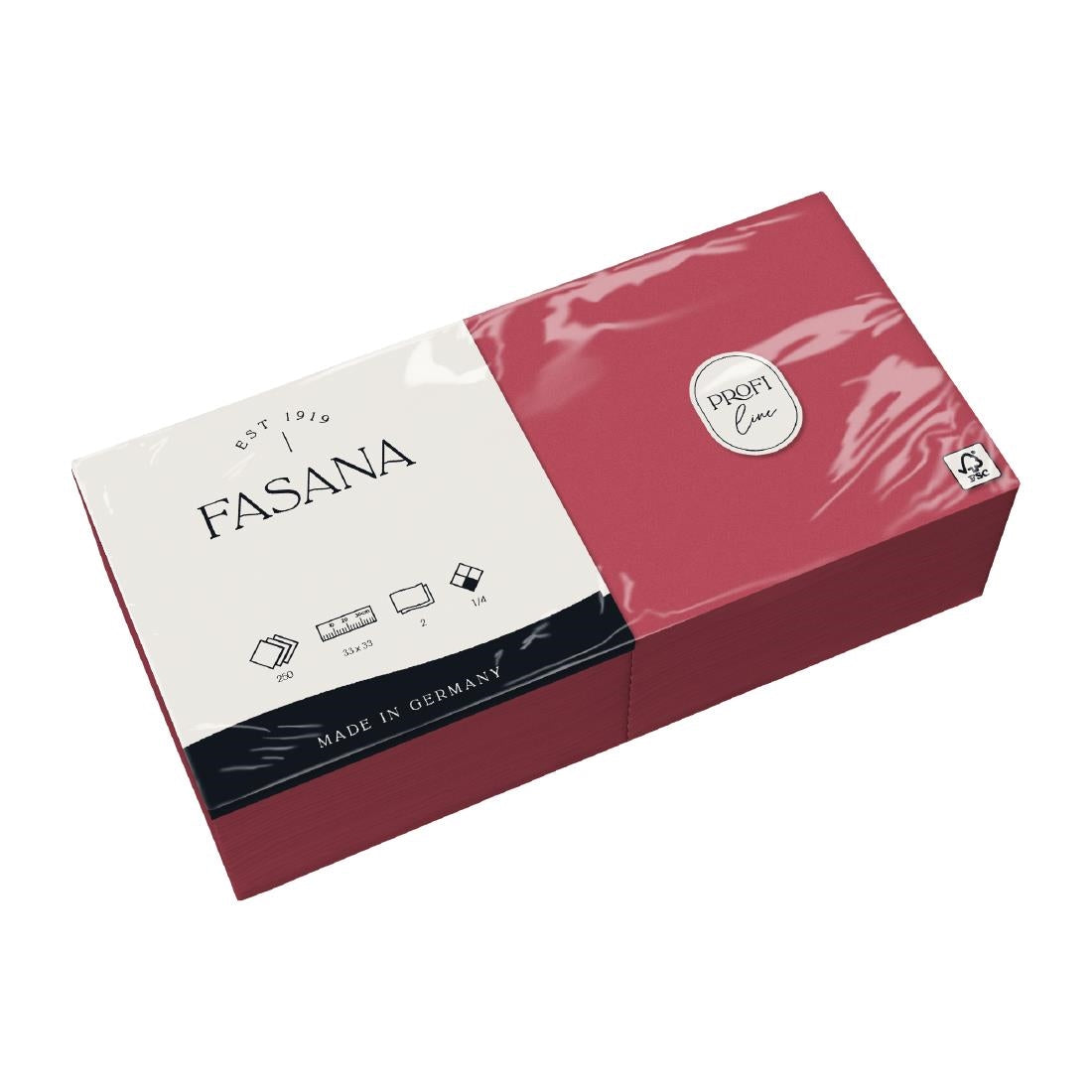 CK879 Fasana professionele tissueservetten bordeaux 33x33cm (1500 stuks)
