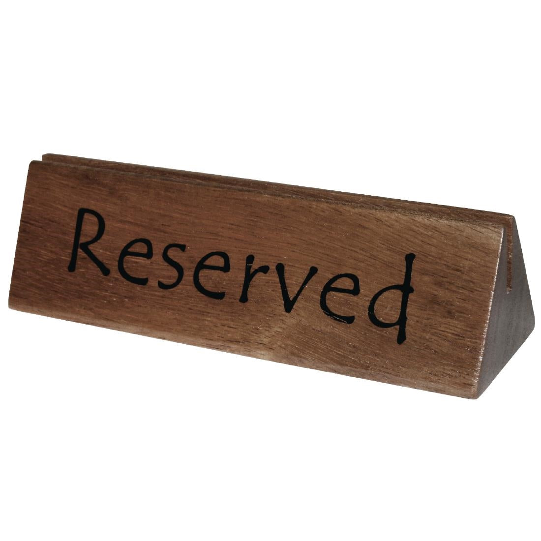 CL381 Olympia acaciahouten reserveerbordje en menuhouder (10 stuks)