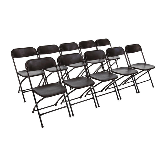 GD386 Bolero opklapbare stoelen zwart (10 stuks)