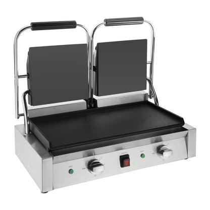 CU605 Buffalo Bistro Dubbele Contactgrill Glad/Glad