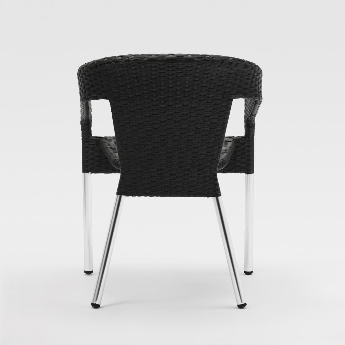 CG223 Bolero polyrotan indoor/outdoor stoelen houtskool (4 stuks)
