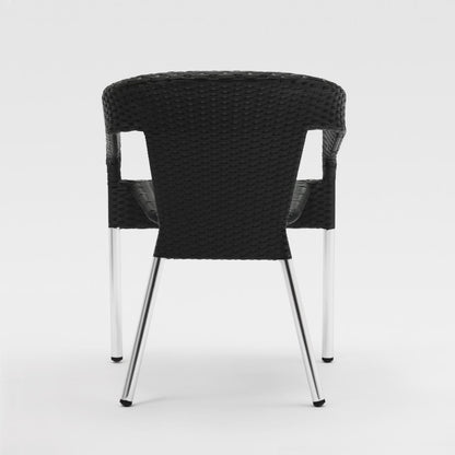 CG223 Bolero polyrotan indoor/outdoor stoelen houtskool (4 stuks)