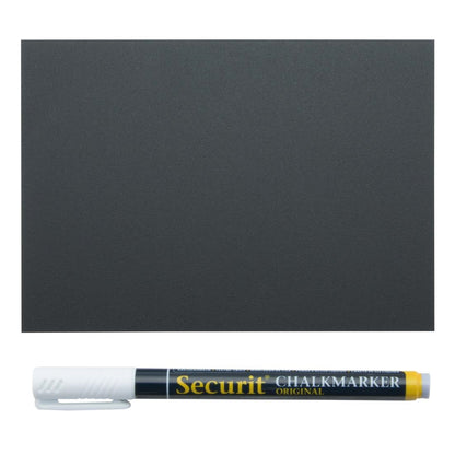 CU909 Securit Krijtbord tags A6 met krijtstift 4 spike- en 2 transparante houders (20 stuks)