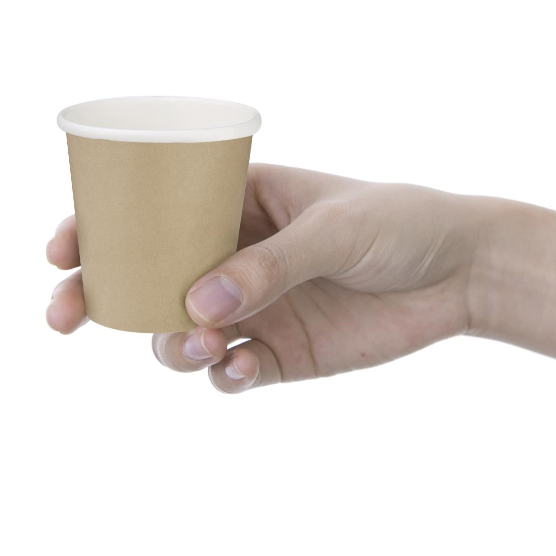 HT464 Fiesta Recyclebare Hot Cups Enkelwandig Kraft 6oz (1000 stuks)