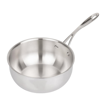 Y240 Vogue roestvrij staal & aluminium drielaagse geflarede sauteerpan 20cm