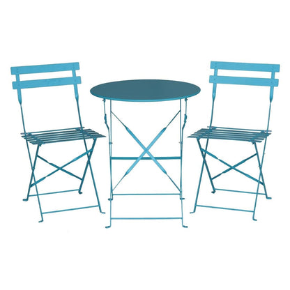 GK983 Bolero ronde stalen opklapbare tafel turquoise 59,5cm