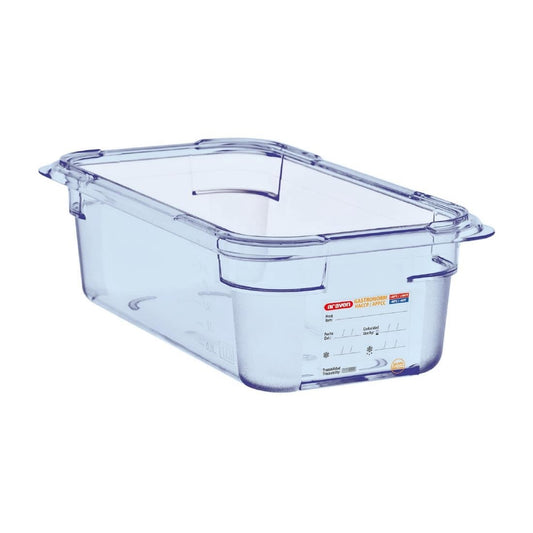 GP575 Araven ABS blauwe GN 1/4 voedseldoos 10cm diep