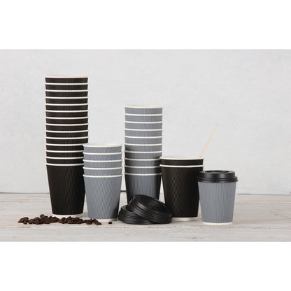 CW718 Fiesta Recyclable deksel zwart voor Fiesta Recyclable 340ml en 455ml koffiebekers (1000 stuks)