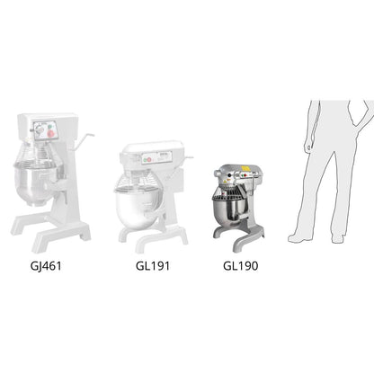GL190 Buffalo 9ltr aanrecht planetaire mixer